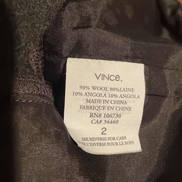 VINCE Wool / Angola Pleated Midi Flare Skirt - Picture 8 of 9